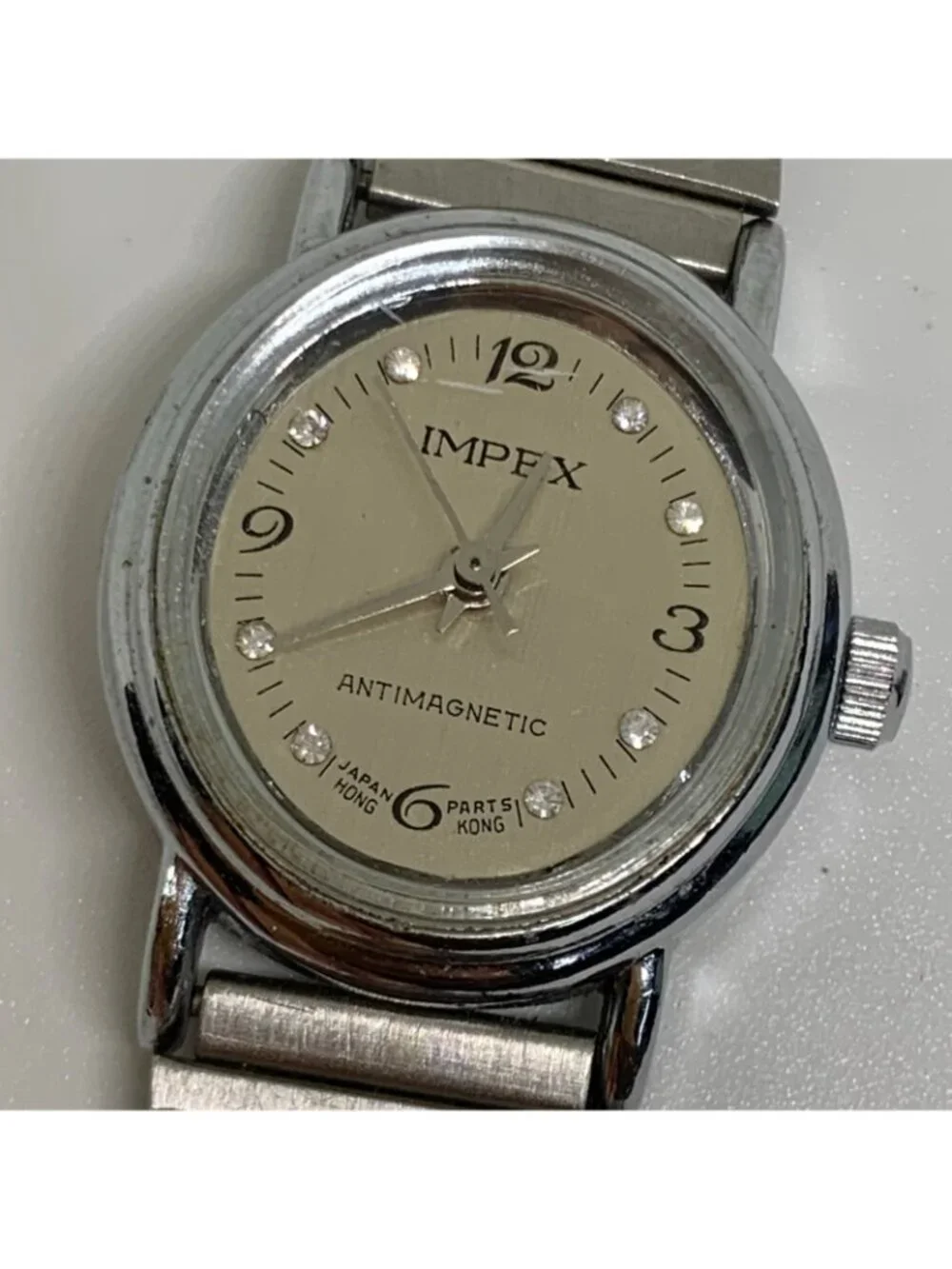 Vintage Impex mechanical wind up women’s watch 23mm japan silver tone works